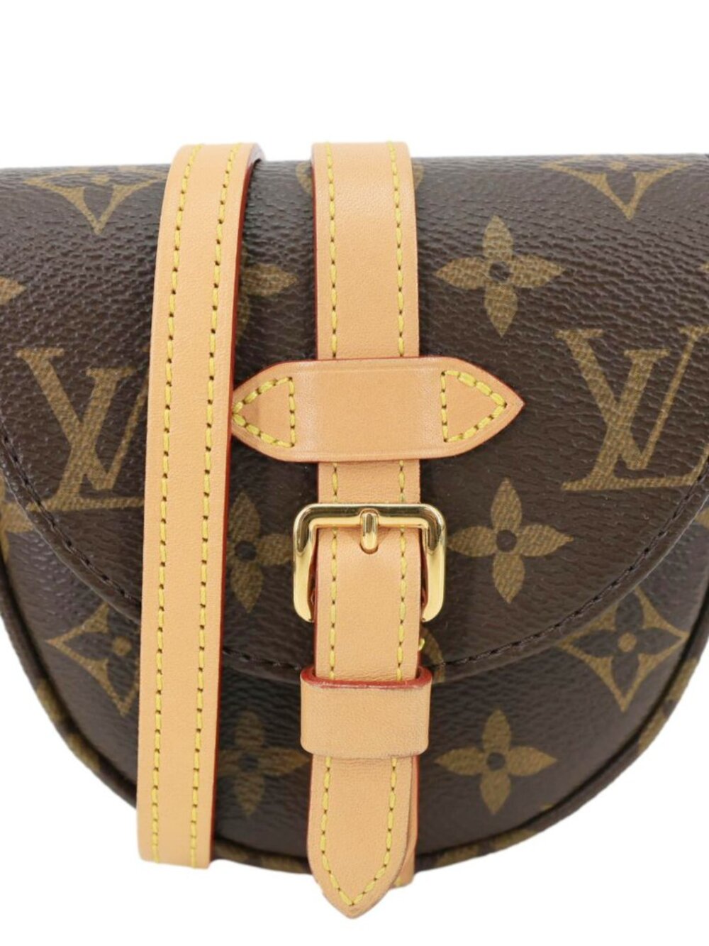 Louis Vuitton  Micro Chantilly Monogram Canvas Shoulder Bag Brown
